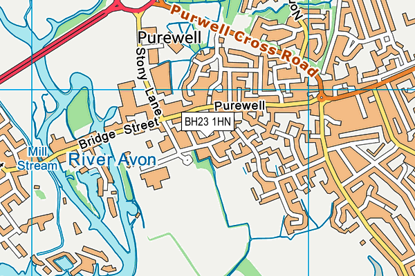 BH23 1HN map - OS VectorMap District (Ordnance Survey) BH23 1HN map - OS VectorMap District (Ordnance Survey)