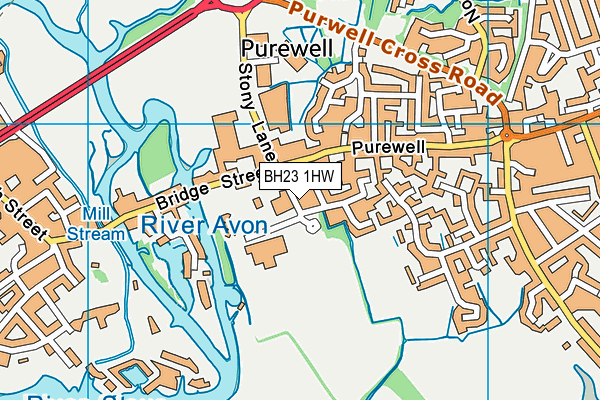 BH23 1HW map - OS VectorMap District (Ordnance Survey) BH23 1HW map - OS VectorMap District (Ordnance Survey)