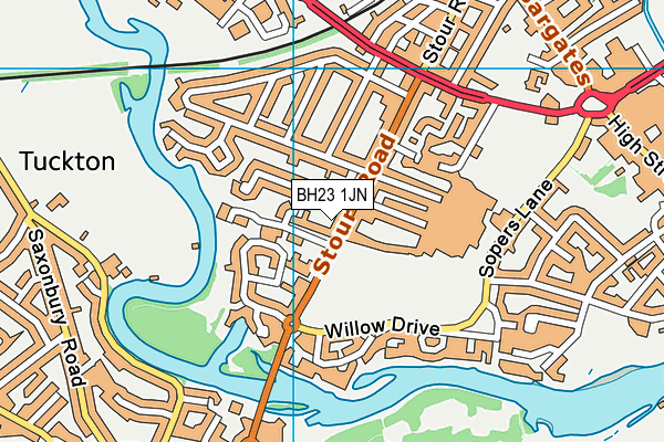 BH23 1JN map - OS VectorMap District (Ordnance Survey) BH23 1JN map - OS VectorMap District (Ordnance Survey)