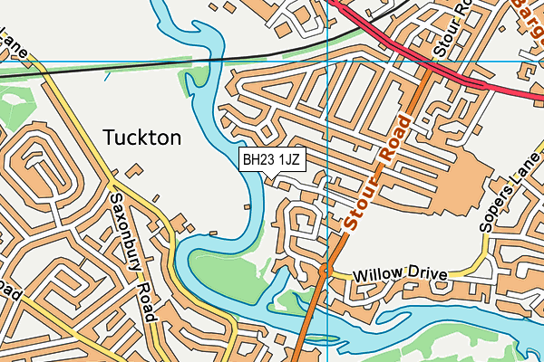 BH23 1JZ map - OS VectorMap District (Ordnance Survey) BH23 1JZ map - OS VectorMap District (Ordnance Survey)