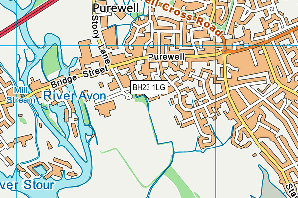 BH23 1LG map - OS VectorMap District (Ordnance Survey) BH23 1LG map - OS VectorMap District (Ordnance Survey)