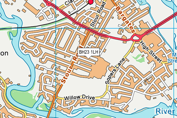 BH23 1LH map - OS VectorMap District (Ordnance Survey) BH23 1LH map - OS VectorMap District (Ordnance Survey)