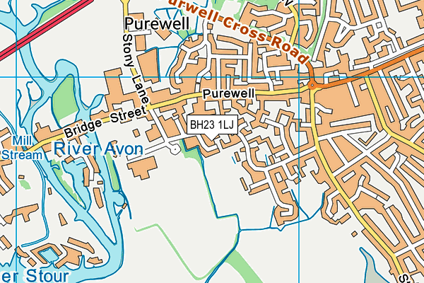 BH23 1LJ map - OS VectorMap District (Ordnance Survey) BH23 1LJ map - OS VectorMap District (Ordnance Survey)