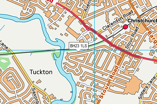 BH23 1LS map - OS VectorMap District (Ordnance Survey)