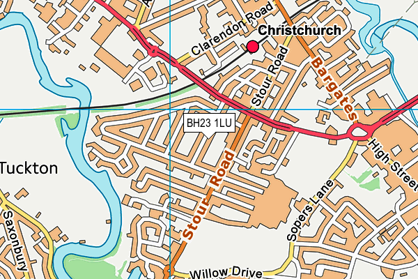 BH23 1LU map - OS VectorMap District (Ordnance Survey) BH23 1LU map - OS VectorMap District (Ordnance Survey)