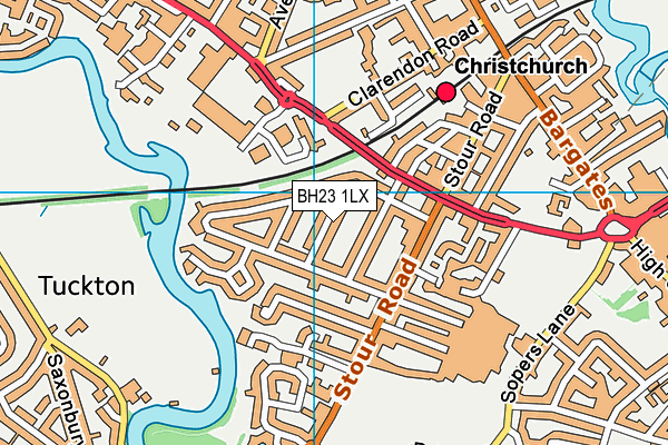 BH23 1LX map - OS VectorMap District (Ordnance Survey) BH23 1LX map - OS VectorMap District (Ordnance Survey)