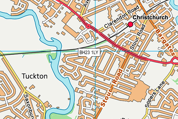 BH23 1LY map - OS VectorMap District (Ordnance Survey)