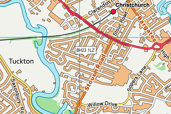 BH23 1LZ map - OS VectorMap District (Ordnance Survey) BH23 1LZ map - OS VectorMap District (Ordnance Survey)