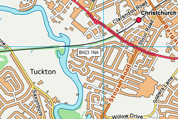 BH23 1NA map - OS VectorMap District (Ordnance Survey) BH23 1NA map - OS VectorMap District (Ordnance Survey)