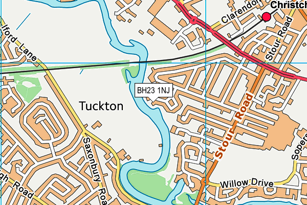BH23 1NJ map - OS VectorMap District (Ordnance Survey) BH23 1NJ map - OS VectorMap District (Ordnance Survey)