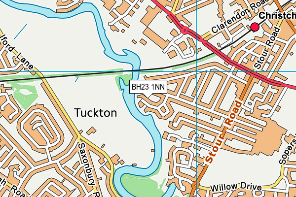 BH23 1NN map - OS VectorMap District (Ordnance Survey) BH23 1NN map - OS VectorMap District (Ordnance Survey)