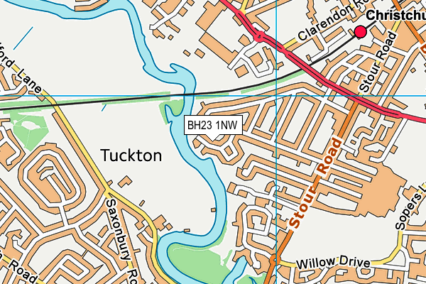 BH23 1NW map - OS VectorMap District (Ordnance Survey) BH23 1NW map - OS VectorMap District (Ordnance Survey)