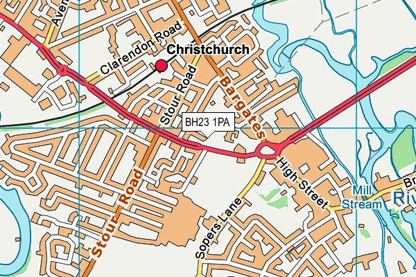 BH23 1PA map - OS VectorMap District (Ordnance Survey) BH23 1PA map - OS VectorMap District (Ordnance Survey)