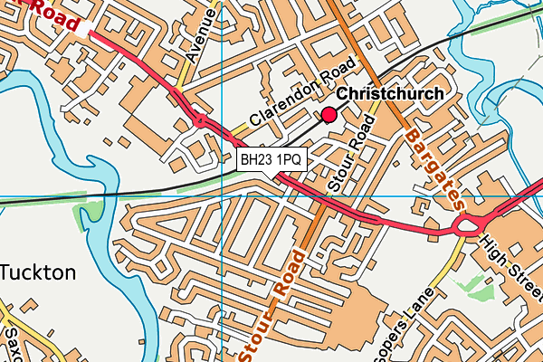 BH23 1PQ map - OS VectorMap District (Ordnance Survey)