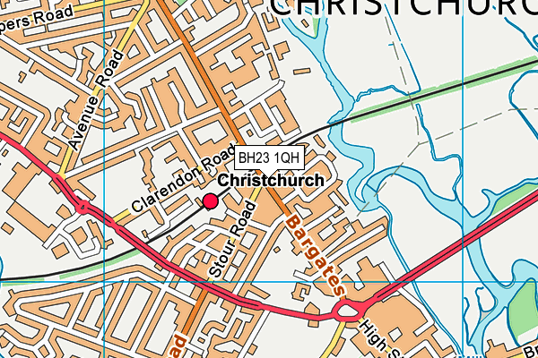 BH23 1QH map - OS VectorMap District (Ordnance Survey) BH23 1QH map - OS VectorMap District (Ordnance Survey)