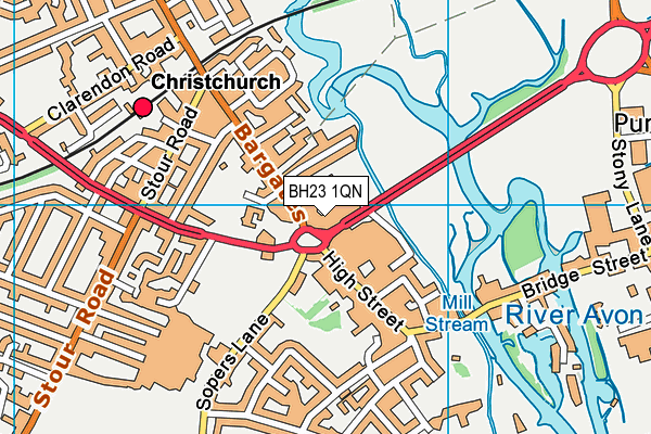 BH23 1QN map - OS VectorMap District (Ordnance Survey) BH23 1QN map - OS VectorMap District (Ordnance Survey)