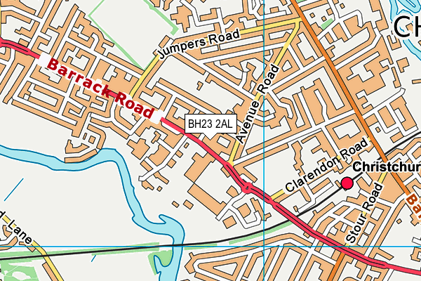 BH23 2AL map - OS VectorMap District (Ordnance Survey)