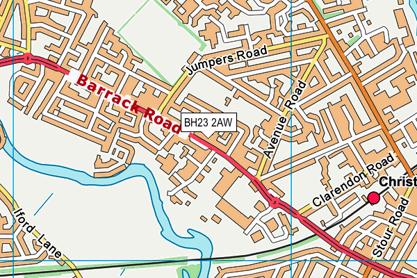 BH23 2AW map - OS VectorMap District (Ordnance Survey) BH23 2AW map - OS VectorMap District (Ordnance Survey)