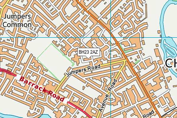 BH23 2AZ map - OS VectorMap District (Ordnance Survey) BH23 2AZ map - OS VectorMap District (Ordnance Survey)
