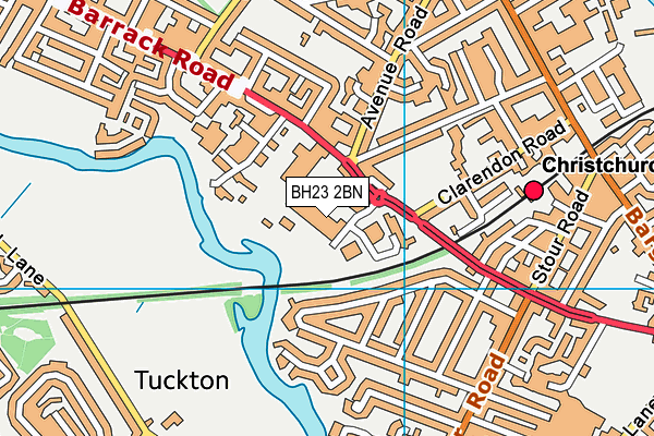 BH23 2BN map - OS VectorMap District (Ordnance Survey)