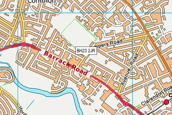 BH23 2JR map - OS VectorMap District (Ordnance Survey) BH23 2JR map - OS VectorMap District (Ordnance Survey)