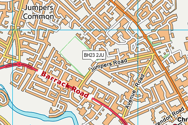 BH23 2JU map - OS VectorMap District (Ordnance Survey) BH23 2JU map - OS VectorMap District (Ordnance Survey)