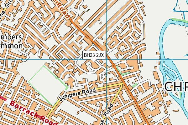 BH23 2JX map - OS VectorMap District (Ordnance Survey) BH23 2JX map - OS VectorMap District (Ordnance Survey)