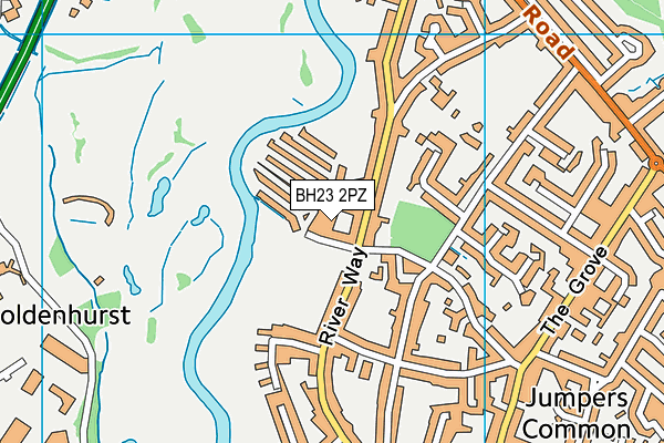 BH23 2PZ map - OS VectorMap District (Ordnance Survey) BH23 2PZ map - OS VectorMap District (Ordnance Survey)
