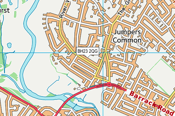 BH23 2QG map - OS VectorMap District (Ordnance Survey) BH23 2QG map - OS VectorMap District (Ordnance Survey)