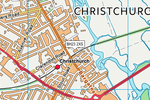 BH23 2XS map - OS VectorMap District (Ordnance Survey) BH23 2XS map - OS VectorMap District (Ordnance Survey)