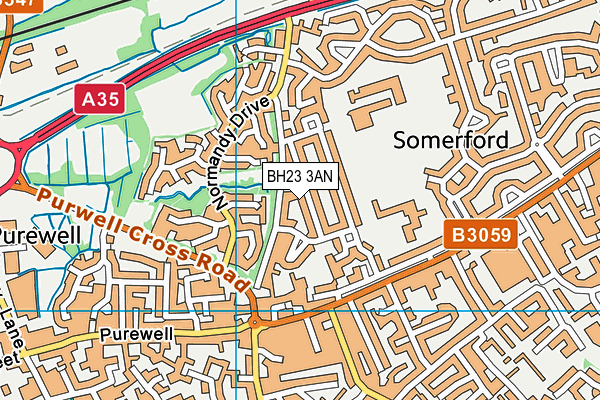 BH23 3AN map - OS VectorMap District (Ordnance Survey) BH23 3AN map - OS VectorMap District (Ordnance Survey)