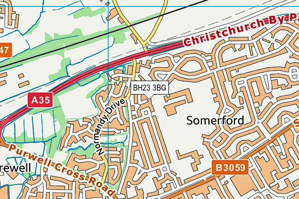 BH23 3BG map - OS VectorMap District (Ordnance Survey) BH23 3BG map - OS VectorMap District (Ordnance Survey)