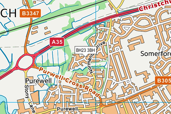 BH23 3BH map - OS VectorMap District (Ordnance Survey) BH23 3BH map - OS VectorMap District (Ordnance Survey)