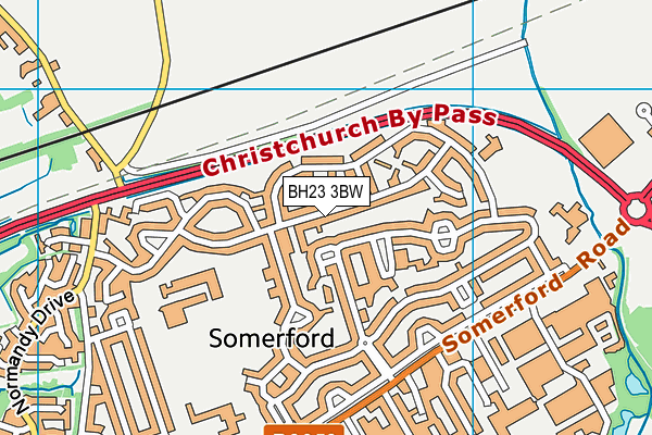 BH23 3BW map - OS VectorMap District (Ordnance Survey) BH23 3BW map - OS VectorMap District (Ordnance Survey)