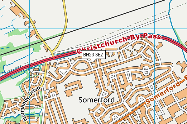 BH23 3EZ map - OS VectorMap District (Ordnance Survey)
