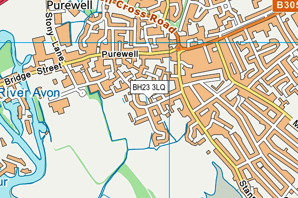 BH23 3LQ map - OS VectorMap District (Ordnance Survey)