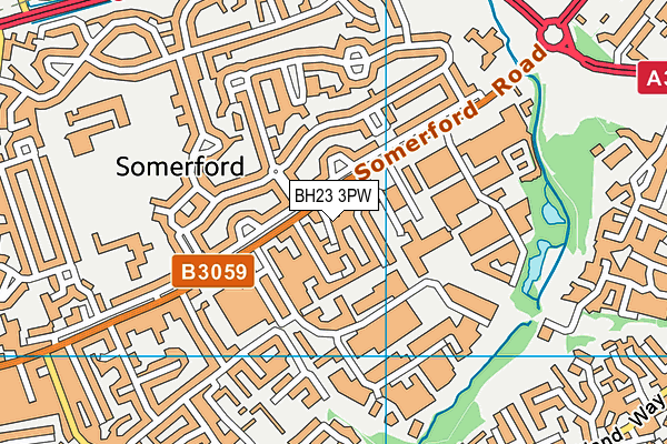 BH23 3PW map - OS VectorMap District (Ordnance Survey) BH23 3PW map - OS VectorMap District (Ordnance Survey)
