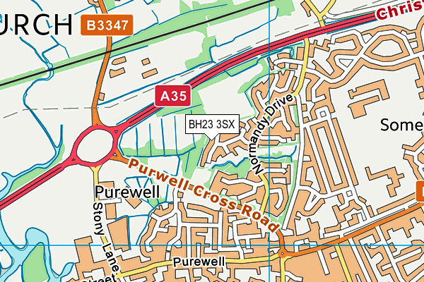 BH23 3SX map - OS VectorMap District (Ordnance Survey) BH23 3SX map - OS VectorMap District (Ordnance Survey)