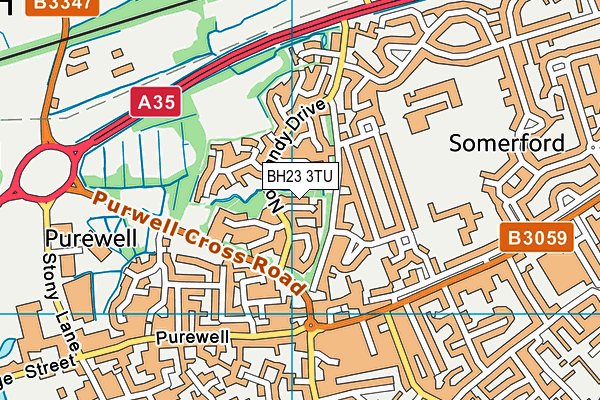 BH23 3TU map - OS VectorMap District (Ordnance Survey) BH23 3TU map - OS VectorMap District (Ordnance Survey)