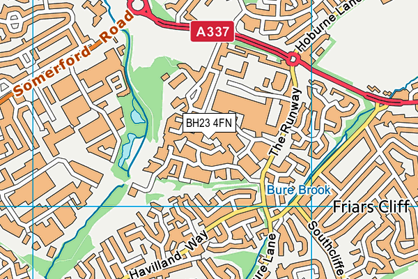 BH23 4FN map - OS VectorMap District (Ordnance Survey) BH23 4FN map - OS VectorMap District (Ordnance Survey)