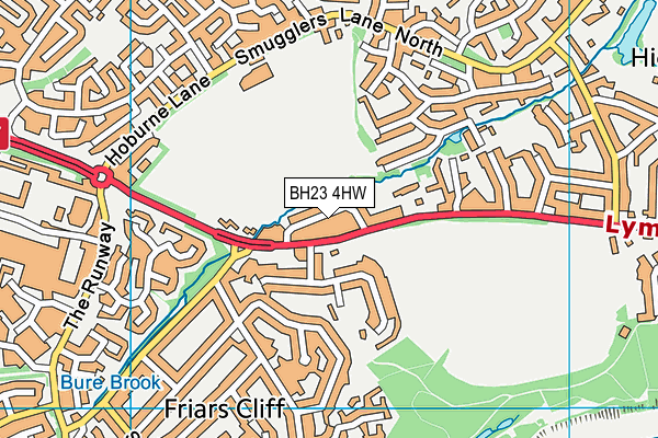 BH23 4HW map - OS VectorMap District (Ordnance Survey) BH23 4HW map - OS VectorMap District (Ordnance Survey)