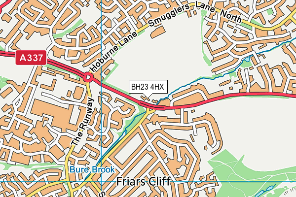 BH23 4HX map - OS VectorMap District (Ordnance Survey)