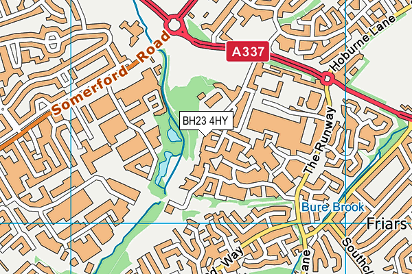 BH23 4HY map - OS VectorMap District (Ordnance Survey)