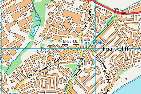 BH23 4JL map - OS VectorMap District (Ordnance Survey)