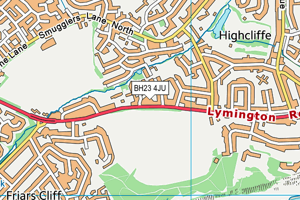 BH23 4JU map - OS VectorMap District (Ordnance Survey)