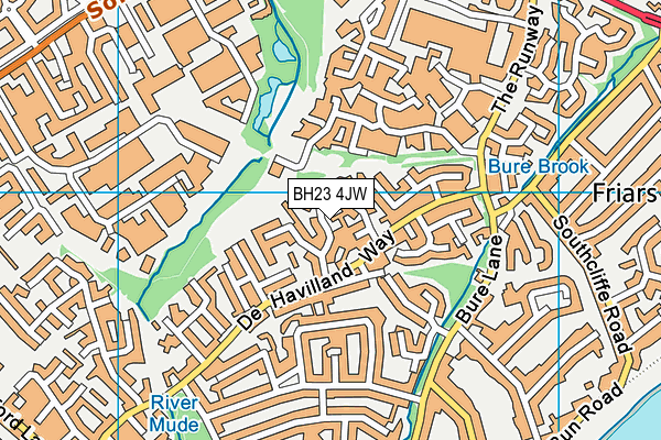 BH23 4JW map - OS VectorMap District (Ordnance Survey) BH23 4JW map - OS VectorMap District (Ordnance Survey)