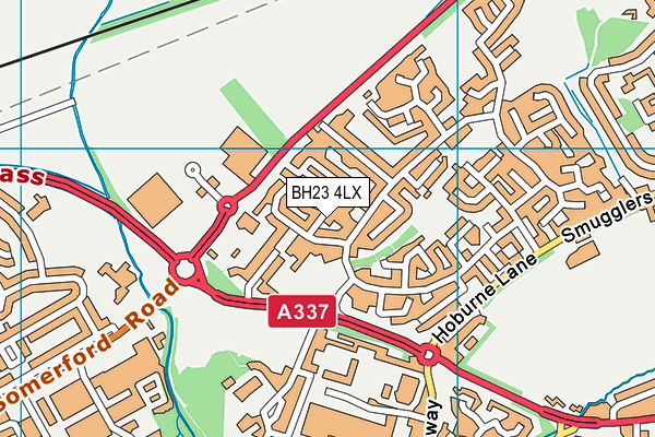 BH23 4LX map - OS VectorMap District (Ordnance Survey) BH23 4LX map - OS VectorMap District (Ordnance Survey)