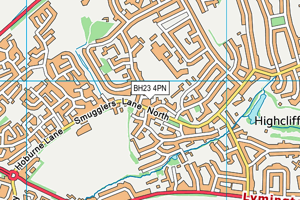 BH23 4PN map - OS VectorMap District (Ordnance Survey) BH23 4PN map - OS VectorMap District (Ordnance Survey)