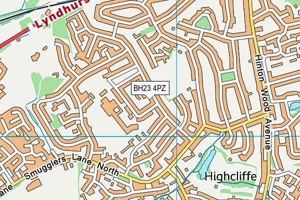 BH23 4PZ map - OS VectorMap District (Ordnance Survey) BH23 4PZ map - OS VectorMap District (Ordnance Survey)