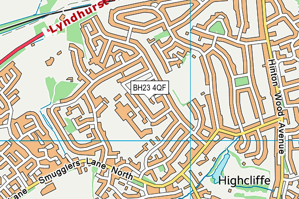 BH23 4QF map - OS VectorMap District (Ordnance Survey) BH23 4QF map - OS VectorMap District (Ordnance Survey)